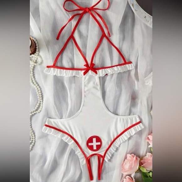Sexy Naughty Nurse Lingerie (m) New - Picture 2 of 9
